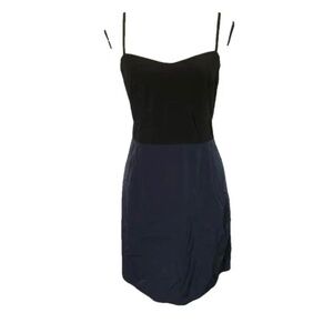 All Saints Block Slip Dress Fitted Blue and Black Size US 6